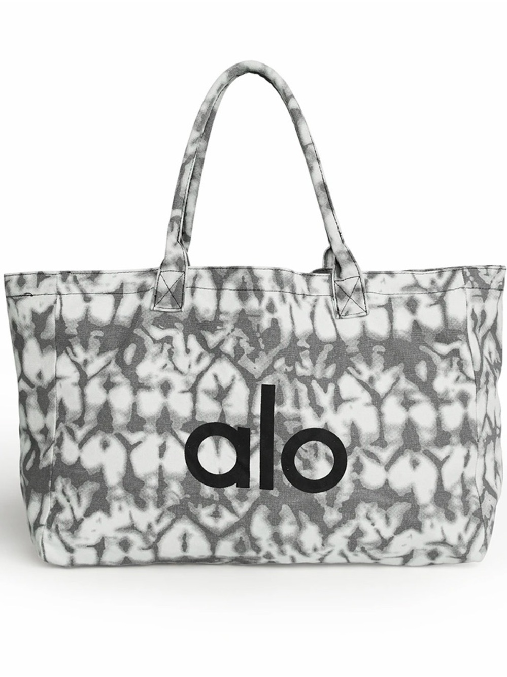Brand new!! ALO Yoga Grey Tie-Dye Canvas Tote with Black Logo